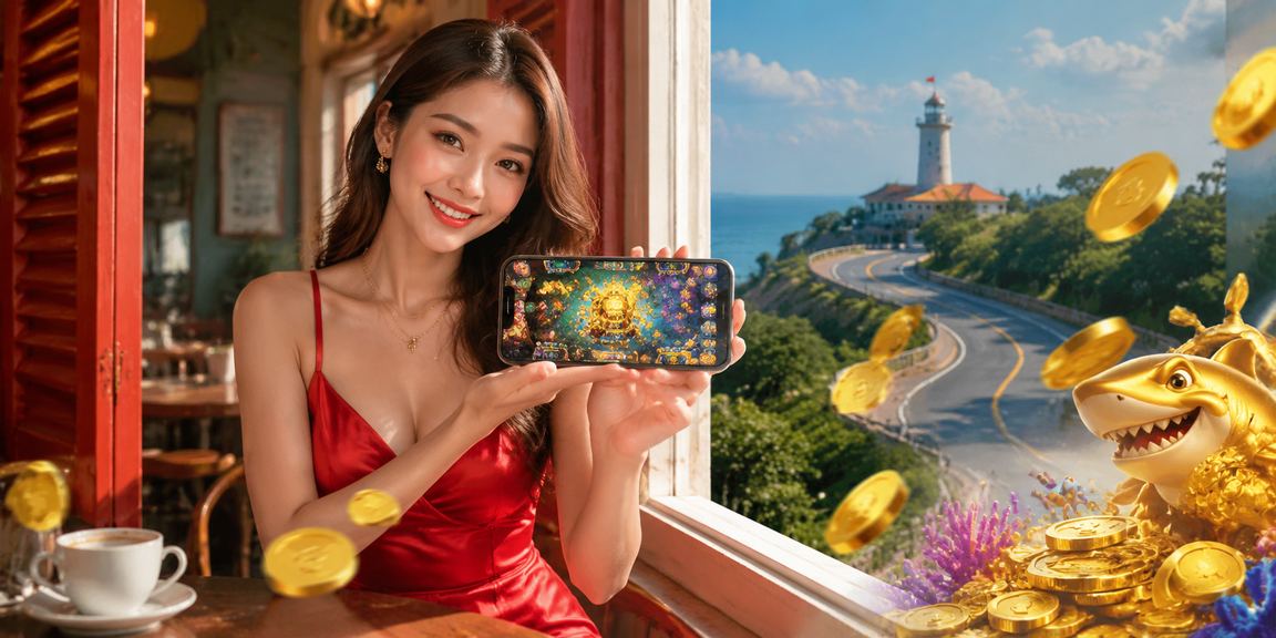 Người chơi truy cập casino mobile tại Vũng Tàu bên ly cà phê thư giãn